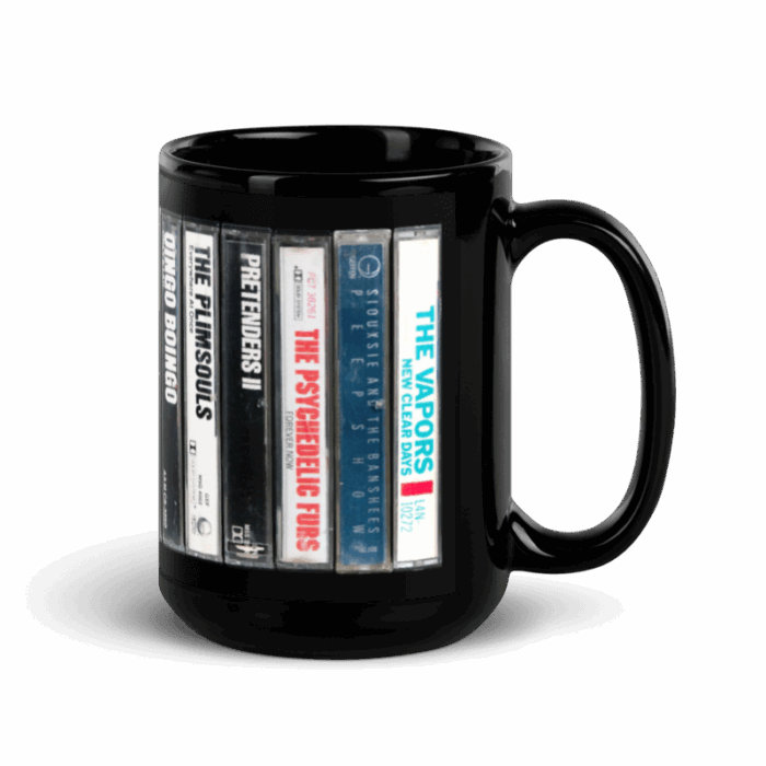 80's Classic Alternative Rock Cassette Vol.1 Black Glossy 15oz Mug