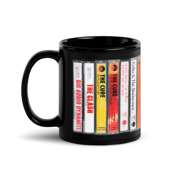 80's Classic Alternative Rock Cassette Black Glossy 11oz Mug
